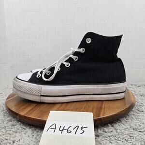 Converse Women 9 Chuck Taylor All Star Hi Lift Black Platform Casual Y2K Sneaker